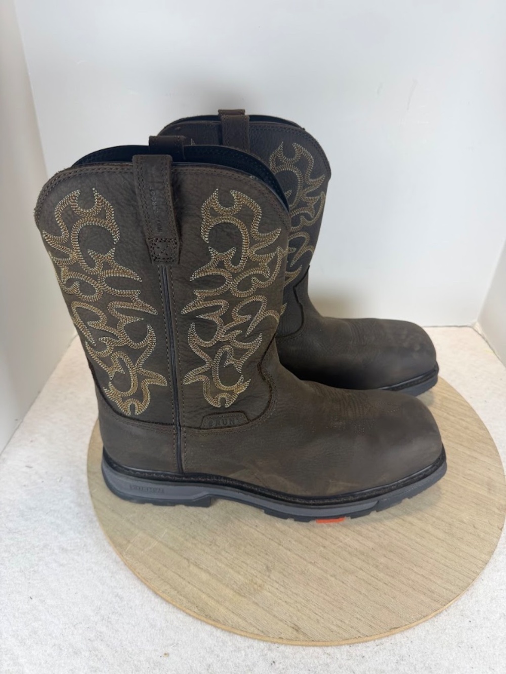 BRUNT Vastbinder Welted Comp Toe Work Boots Men's 12 M Brown Western Square Toe